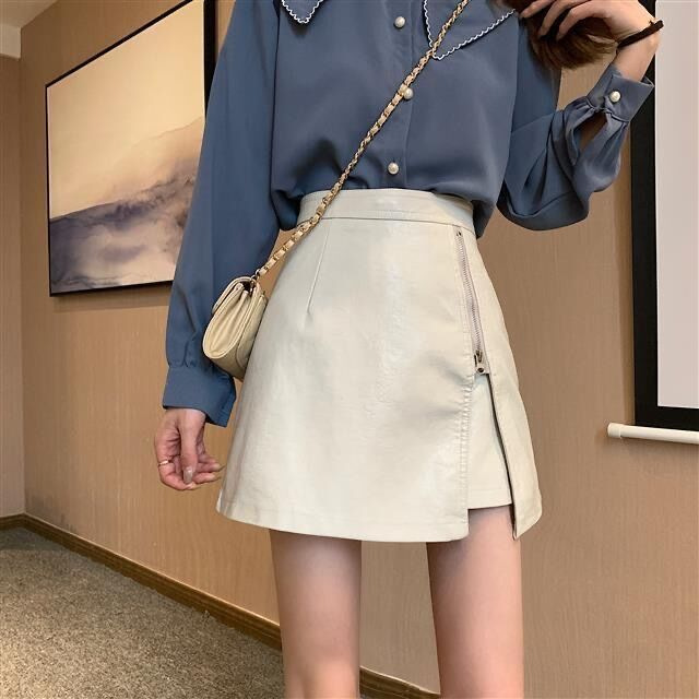Slim PU leather short skirt design skirt 20